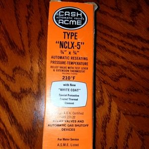 NWT Cash Acme Pressure Temperature Relief Valve